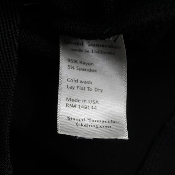 Stoned Immaculate Romper Womens XS Zip Disco Jumpsuit Black Retro Quiet Luxury - Picture 11 of 15